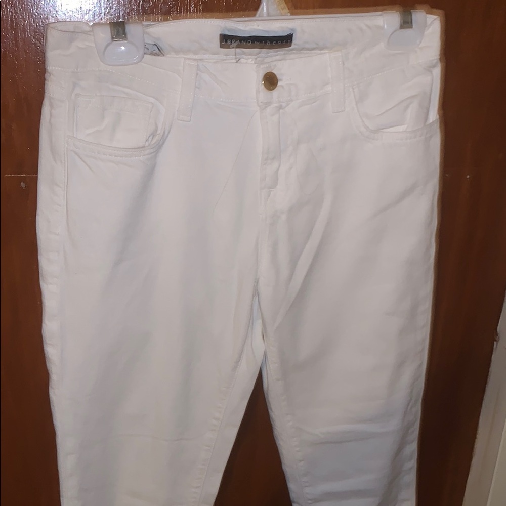 J Brand for Theory Ankle Crop Skinny White Noise Jeans Women’s Size 25